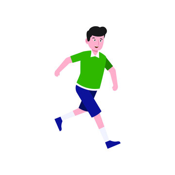 soccer football player sportman is fun character vector illustration design eps.10