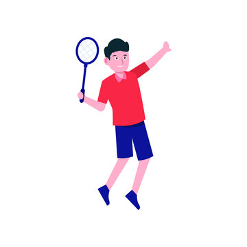 tennis player sportsman cartoon character vector illustration design eps.10