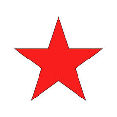 Star icon. illustration of red star vector icon. can be use for the web, part of presentation, christmas design decorations, and others. vector