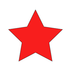 Star icon. illustration of red star vector icon. can be use for the web, part of presentation, christmas design decorations, and others. vector