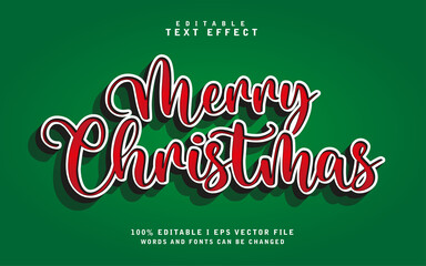 Editable Merry Christmas Text Effect