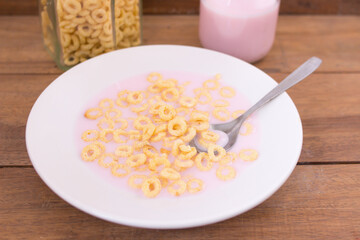 plate with yogurt and cereals