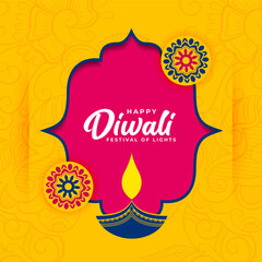 flat diwali background in indian style