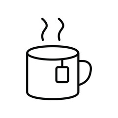 Tea cup icon vector graphic