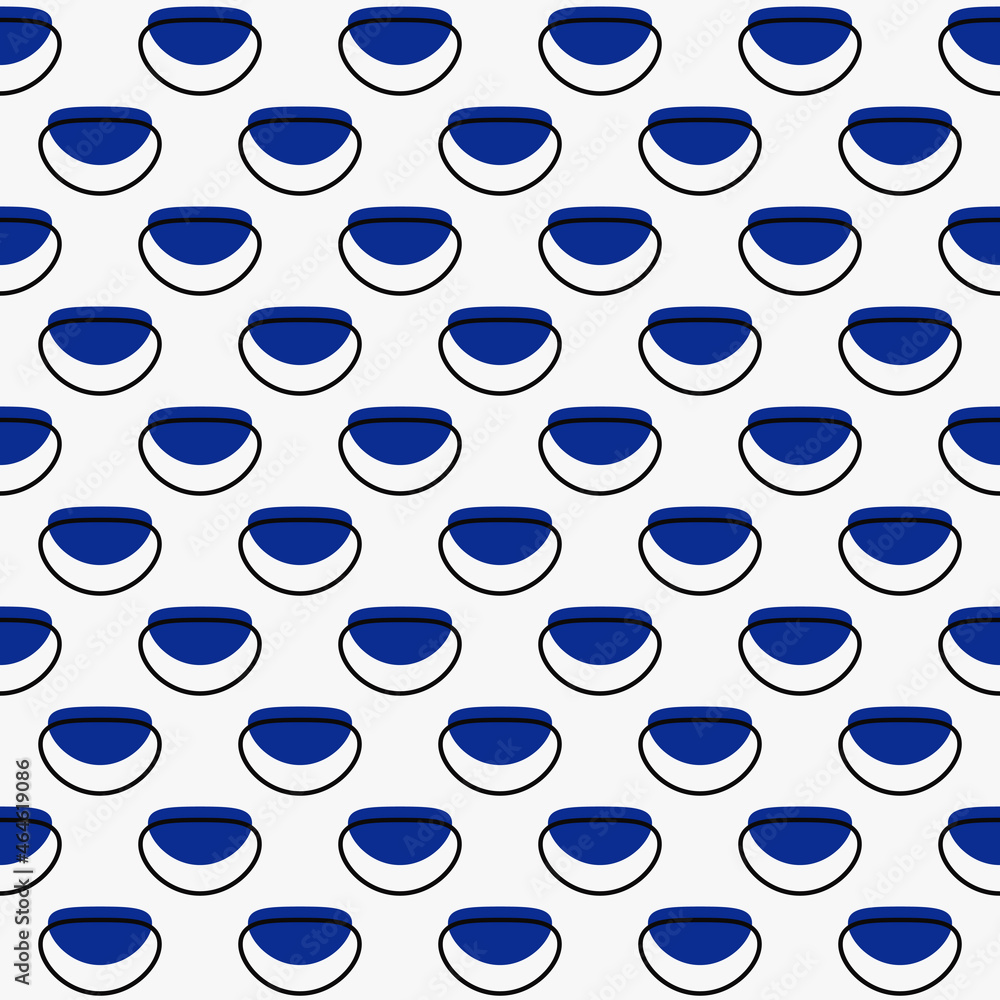 Poster blue spots or shapeless things. vector seamless texture with blue simple shapes.