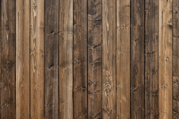 old dry weathered brownish gray wooden planks board surface - full frame background and texture