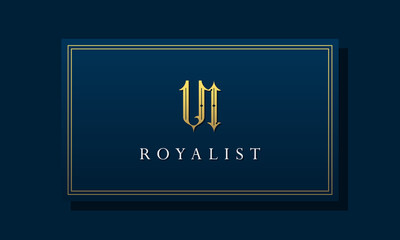 Royal vintage intial letter VI logo.
