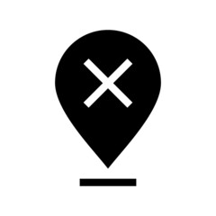 Obraz premium disable location icon on white background 