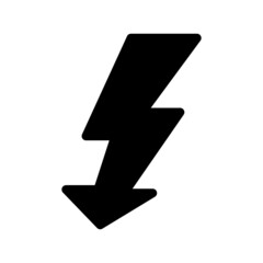 flash icon on white background	
