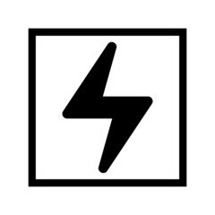flash icon on white background	
