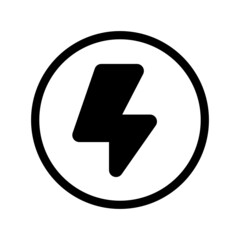 flash icon on white background	
