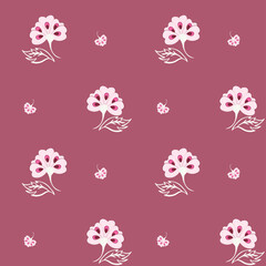 Cute seamless ditsy flower pattern,small flower design, fashion design vector art or small flower illustration