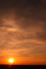 アフリカマサイの夕日