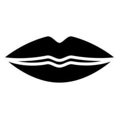 Lips icon illustration . Design Vector Template Illustration Sign And Symbol EPS 10 On White Background