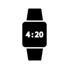 Obraz premium Wrist watch icon in flat style. Hand clock vector illustration on white isolated background. Time bracelet business concept.