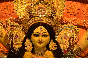 Durga Puja - Face of goddess Durga, is one of the most important festivals of India.
