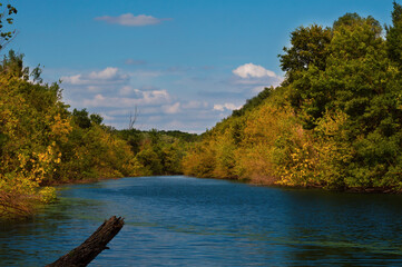 View of one of the branches of the fishing lake