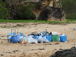 ビーチクリーン活動
鹿川海岸（沖縄・西表島）