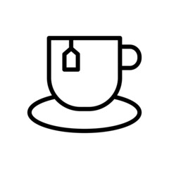 Tea Cup, Coffee Design Vector Template Illustration Sign And Symbol On White Background