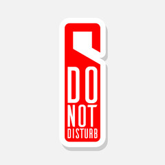Do not disturb sticker icon isolated on white background