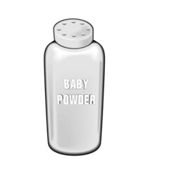 baby powder plastic bottle vector design