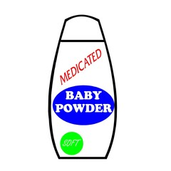 baby powder plastic bottle packaging vector design