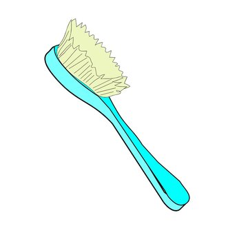 Back Scrubber Bathroom Tools Vector Design