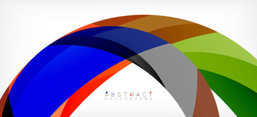 Color circle shapes, minimal geometric background. Trendy dynamic composition. Vector Illustration For Wallpaper, Banner, Background, Landing Page