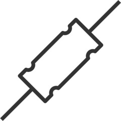 Capacitor outline icon, electronic and circuit part accessories in main board