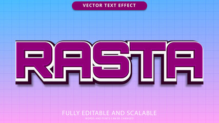 rasta text effect editable eps file