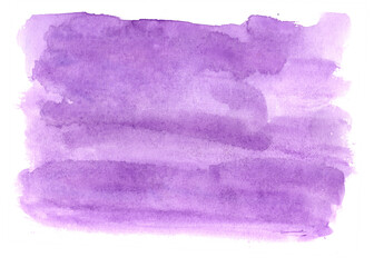 Hand-painted watercolor artwork featuring delicate purple watercolor stains