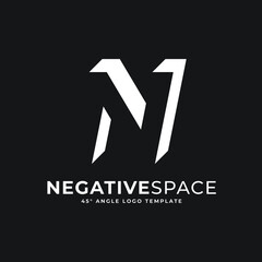 N Letter Logo Negative Space