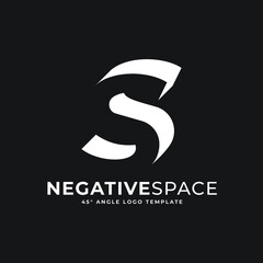 S Letter Logo Negative Space