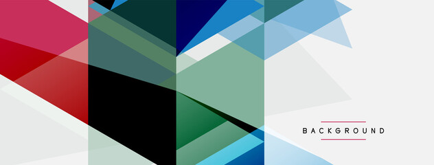 Color triangles composition, geometric abstract background. Techno or business concept, pattern for wallpaper, banner, background, landing page