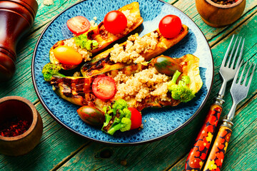 Roasted vegetables with quinoa