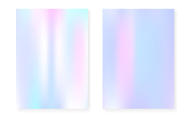 Pearlescent background with holographic gradient. Hologram cover