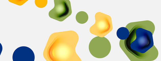 Color arrow shapes on white backdrop. Minimal geometric abstract background. Vector illustration for wallpaper banner background or landing page