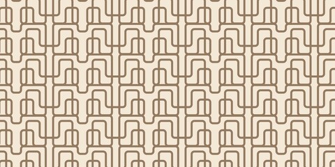 Pattern geometric continuous grey line abstract seamless black line on white background