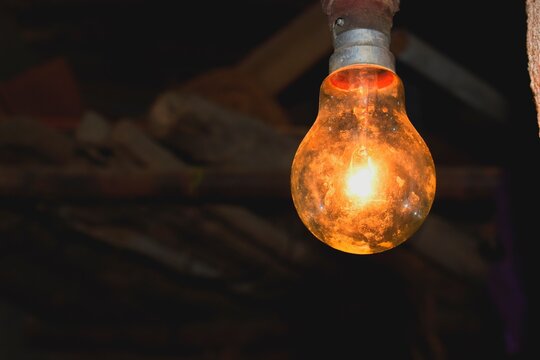 light bulb in the dark