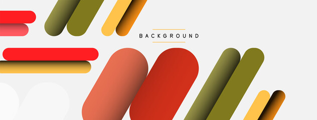 Abstract background. Round shapes, lines compositions on grey backdrop. Vector illustration for wallpaper banner background or landing page