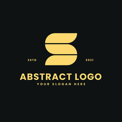 S Letter Logo Luxurious Geometric Block