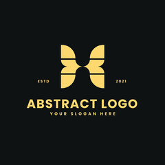 X Letter Logo Luxurious Geometric Block