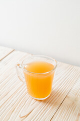 fresh and hot ginger juice glass