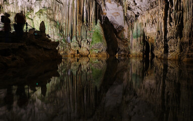 View of Neptune Cave, ancient cave in Alghero, Sardinia, Italy