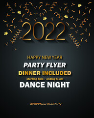 2022 Happy New Year background for your seasonal invitations, festive posters, greetings cards.