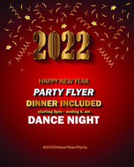 2022 Happy New Year background for your seasonal invitations, festive posters, greetings cards.