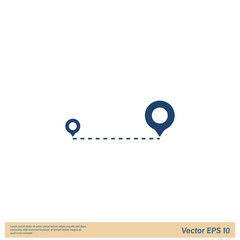 map pin icon location symbol logo template