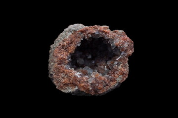 Celestine isolated on black background 