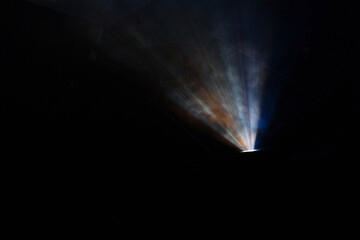 Light beam in the darkness