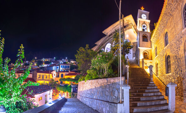 Chora is a traditional medieval village and capital of Samothraki island, Greece